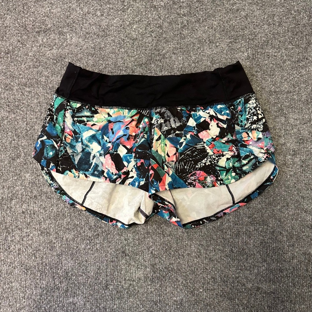Lululemon Shorts Womens Size 4 Reg Multicolor Abstract Speed Up Athletic Running